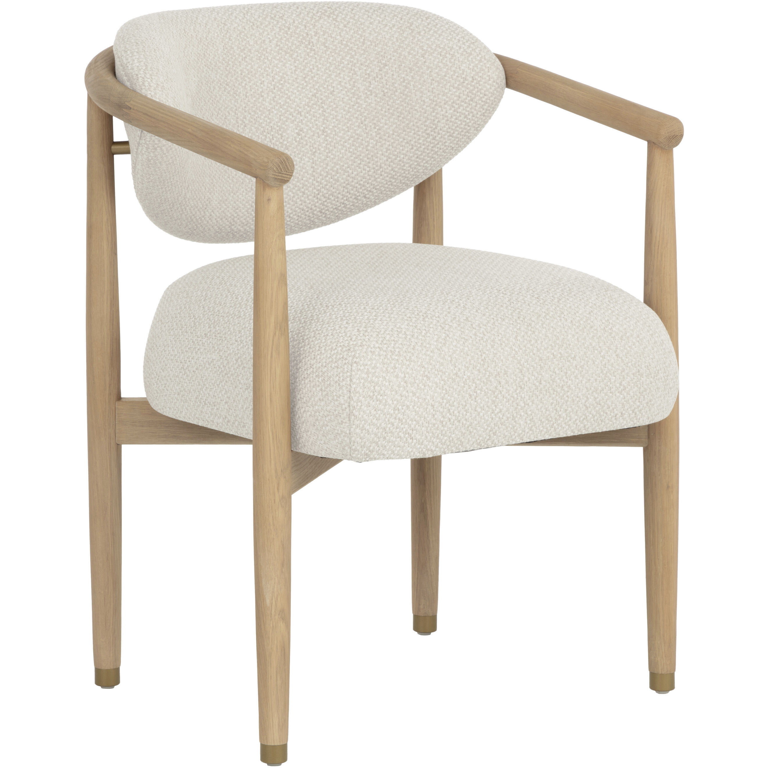 Sigrid Light Oak / Monument Oatmeal Dining Armchair